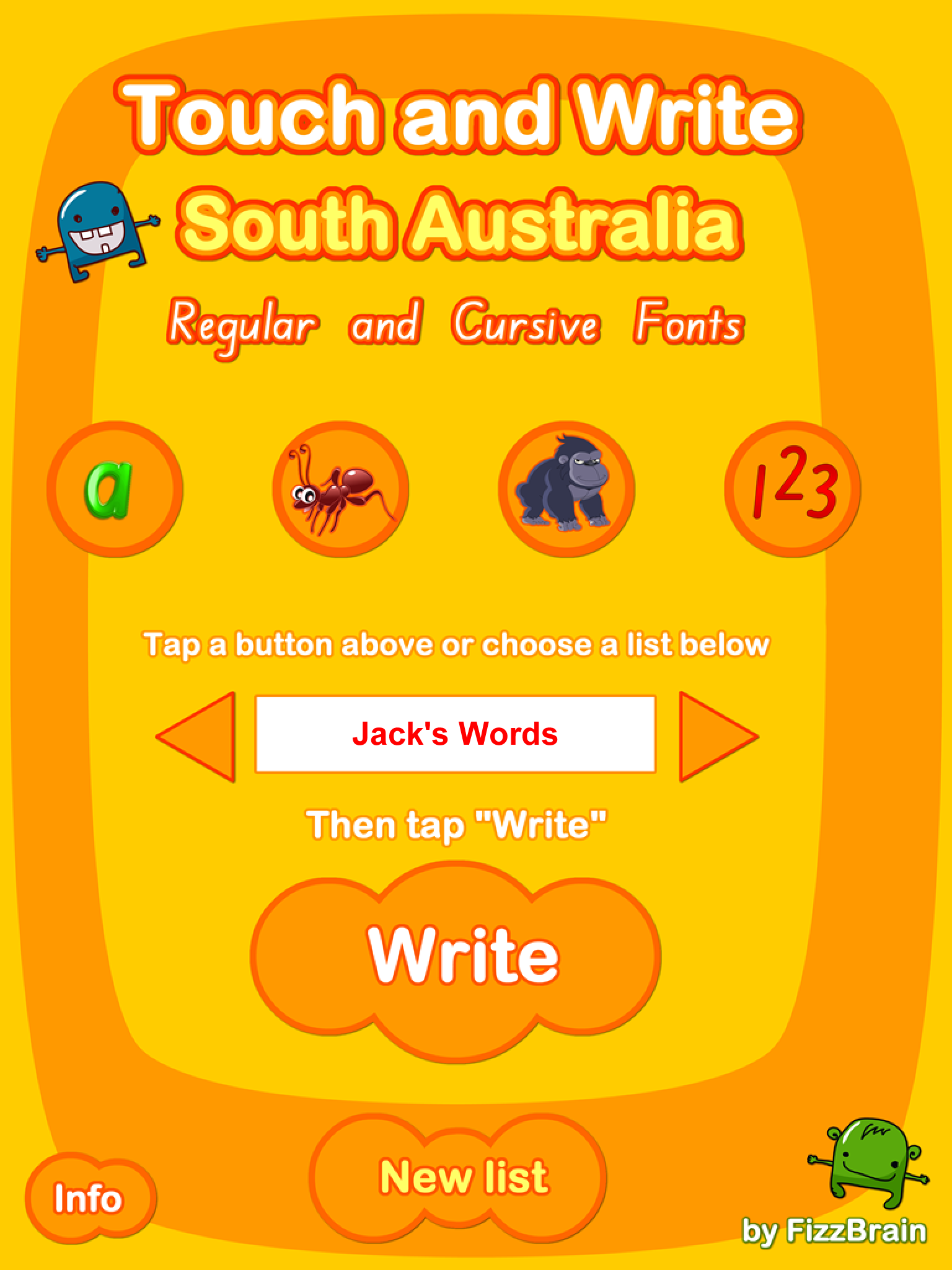 Australian Touch and Write: South Australia