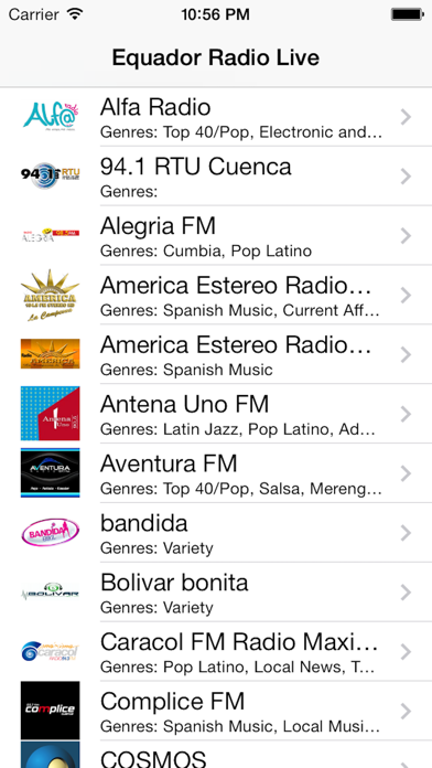 Screenshot #1 pour Ecuador Radio Live Player (Quito / Spanish / Equador)