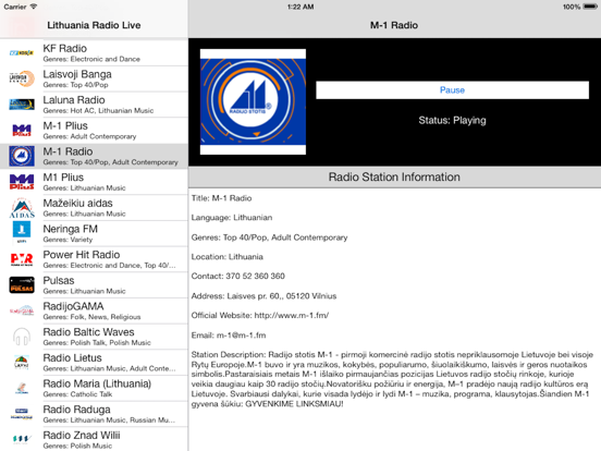 Screenshot #4 pour Lithuania Radio Live Player (Lietuva radijo)