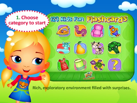 Screenshot #4 pour Anglais pour les enfants 123 Kids Fun FLASHCARDS