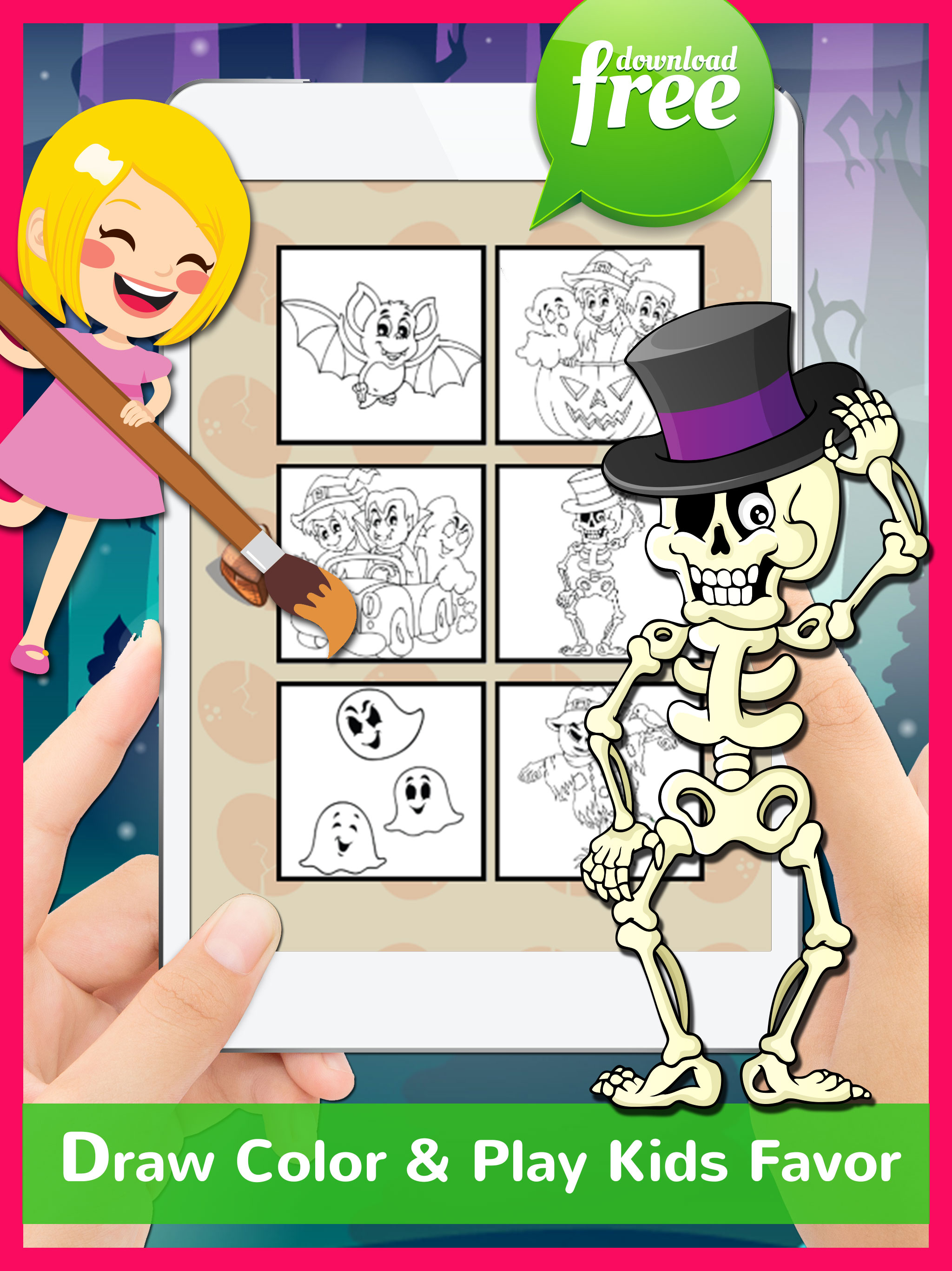 Halloween Coloring Book Free For Kids And Toddlers