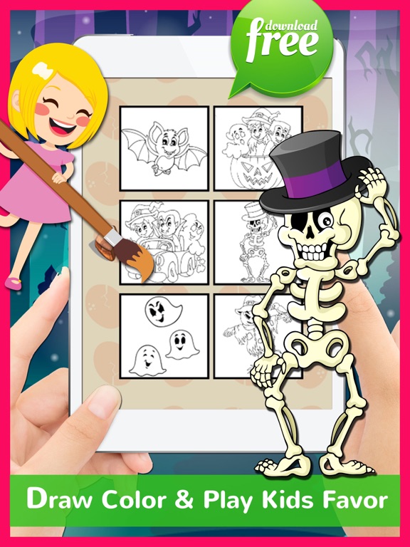 Halloween Coloring Book Free For Kids And Toddlers iPad screenshot
