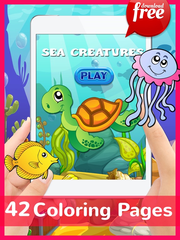 Screenshot #4 pour Marine Animals Coloring Book For Kids And Toddlers