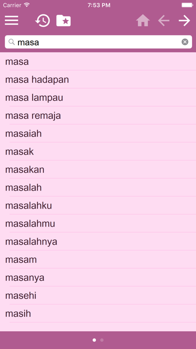 French Malay dictionary screenshot 3