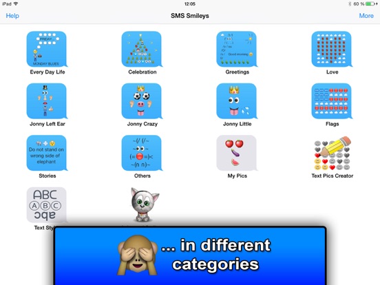 SMS Smileys Emoji Sticker PRO iPad app afbeelding 3