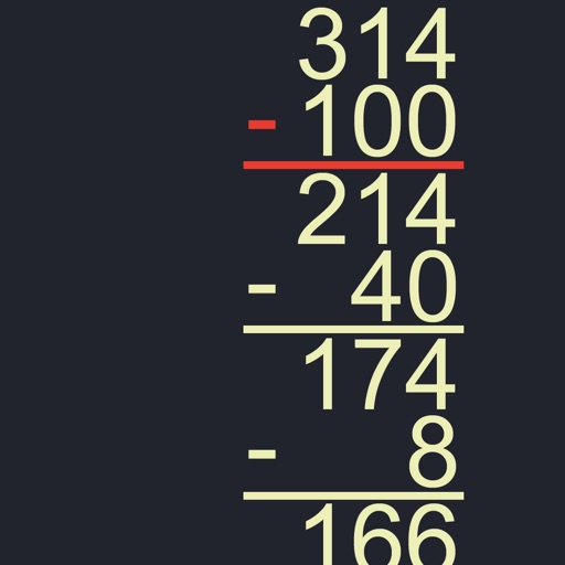 Left-to-Right Subtraction iOS App