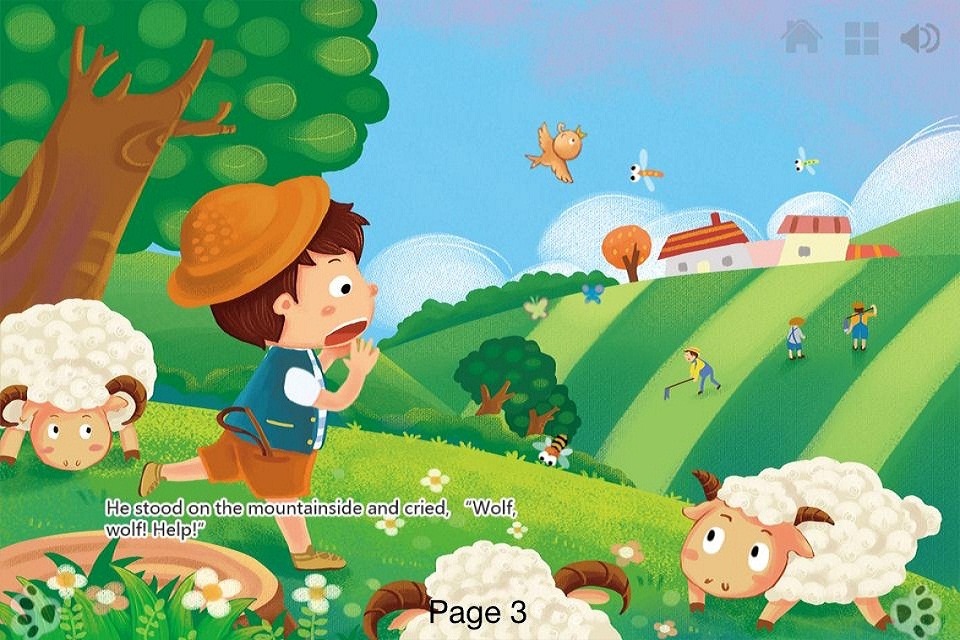 The Boy Who Cried Wolf Interactive book iBigToy screenshot 4