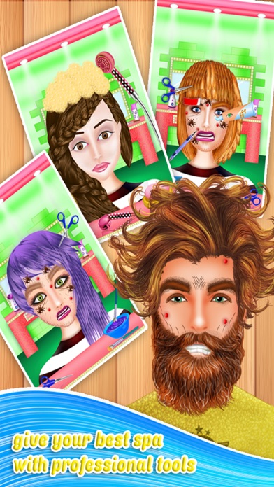 有名人のひげを剃るサロン - 女の子ゲームのおすすめ画像1