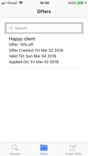Capture d'écran de Coupon Generator sur iPhone 8