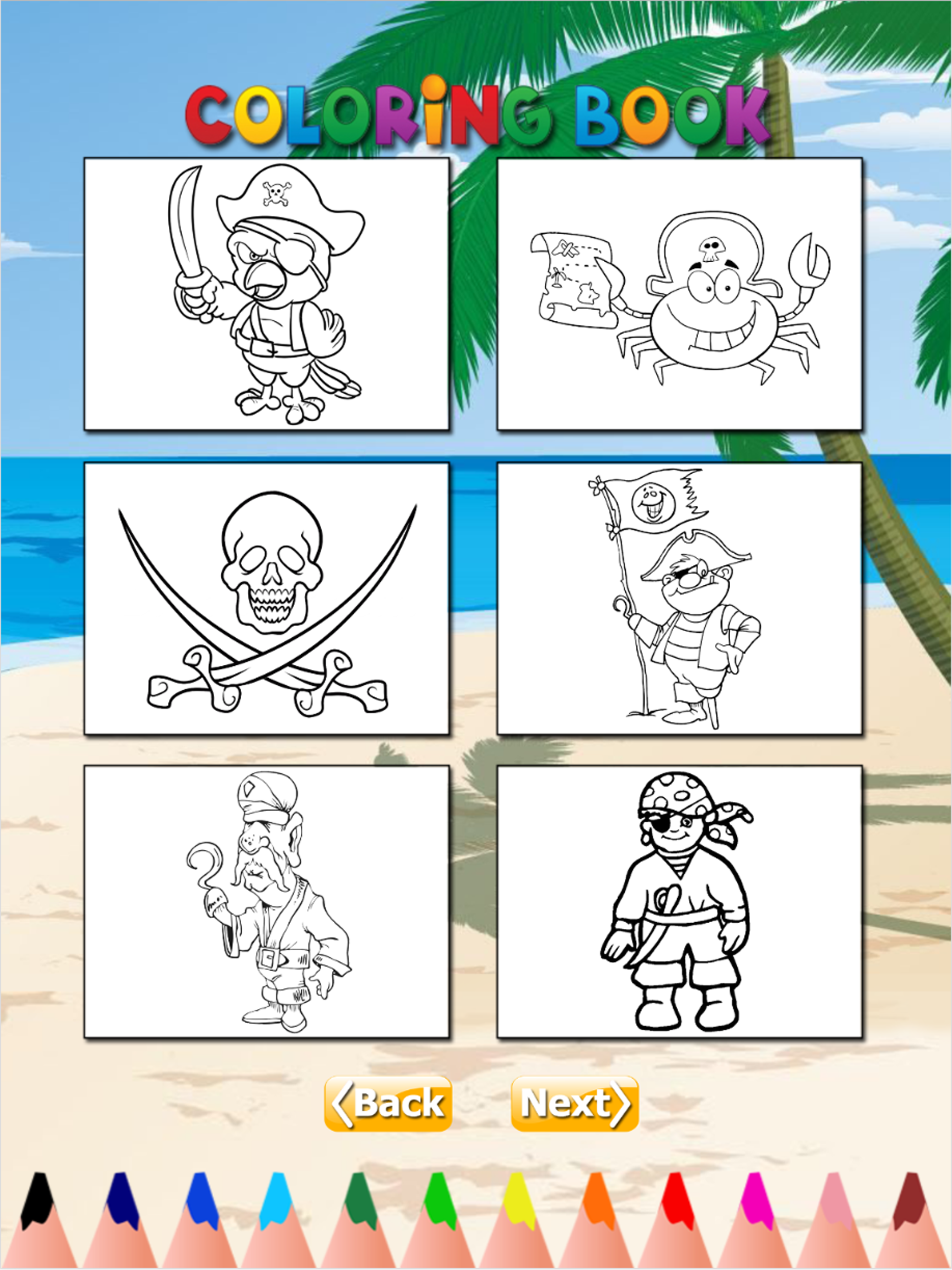 The Pirate Coloring Book HD for Children: Learn to paint and color a pirate ship and more