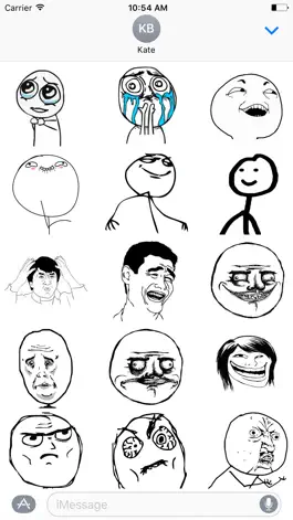 Game screenshot Troll Face Stikers Pack for iMessage apk