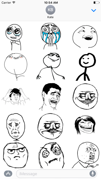 Screenshot #2 pour Troll Face Stikers Pack for iMessage