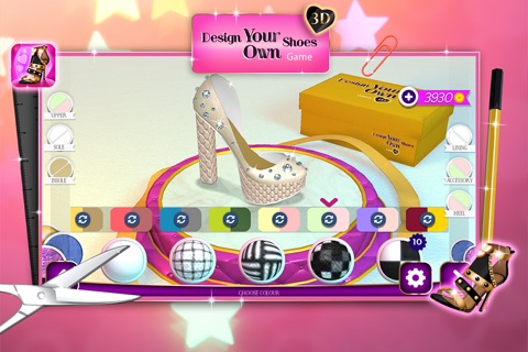 Design Your Own Shoes 3D - Top High Heels Designer and Fashion Stylist Game for Girls screenshot 2