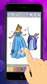 How to cancel & delete paint cinderella drawing in princess coloring book 2