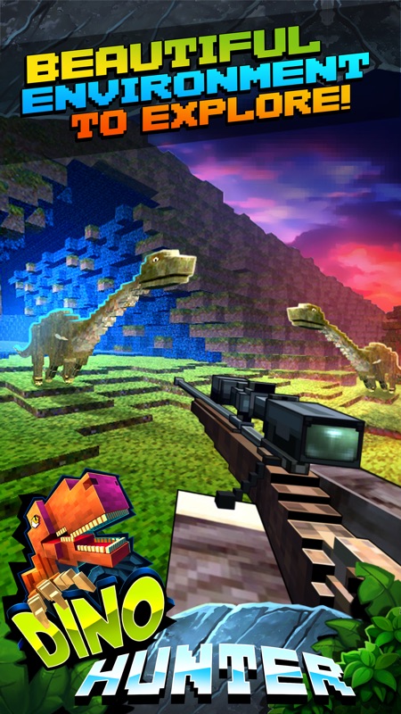 Wild Dino-saur Hunt-ing Survival Pixel screenshot 4