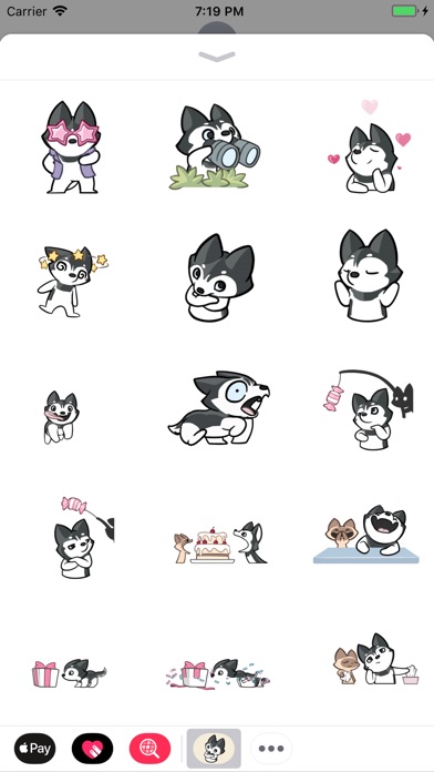 Husky Dog Animated Sticker screenshot 2