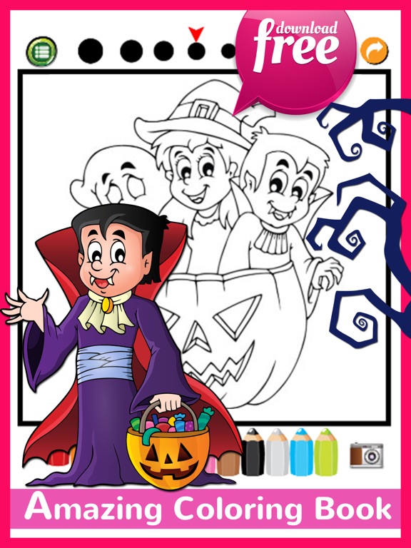 Screenshot #6 pour Halloween Coloring Book Free For Kids And Toddlers