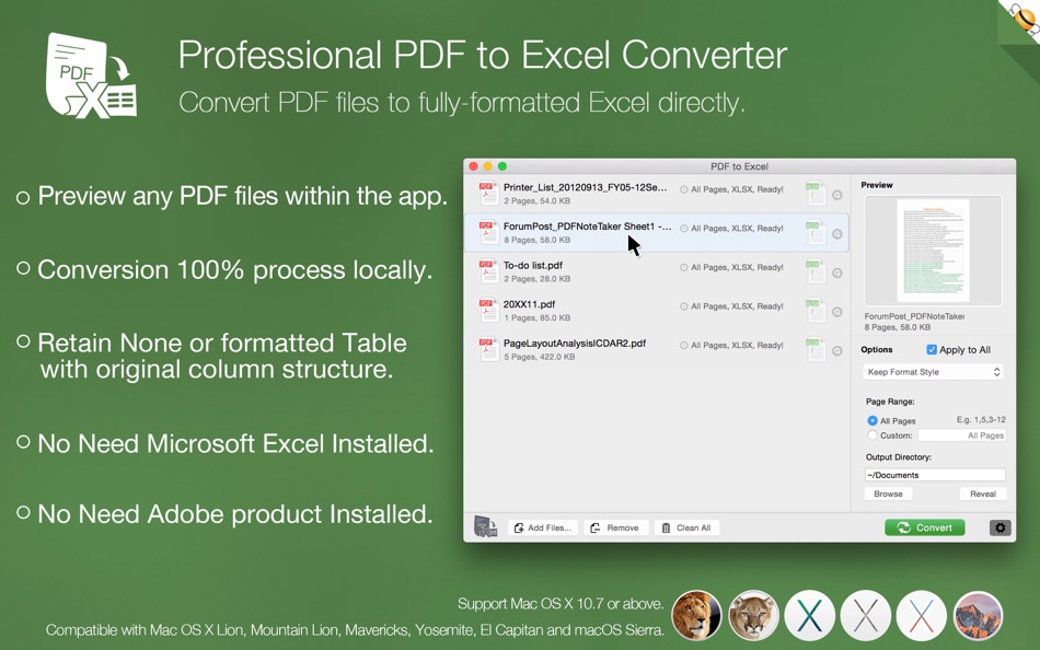 PDF to Excel by Flyingbee - 1.8.1 - (macOS)