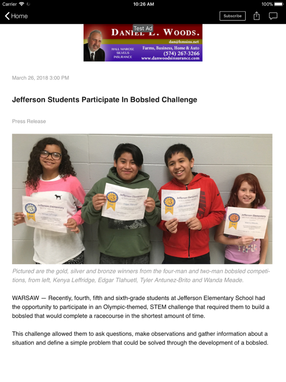 Ink Free News iPad screenshot 4 - News app