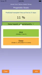 Acute Liver Failure Prognostic screenshot #1 for iPhone