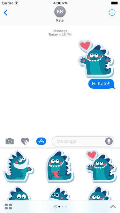 Screenshot #3 pour Cute Dino Stickers