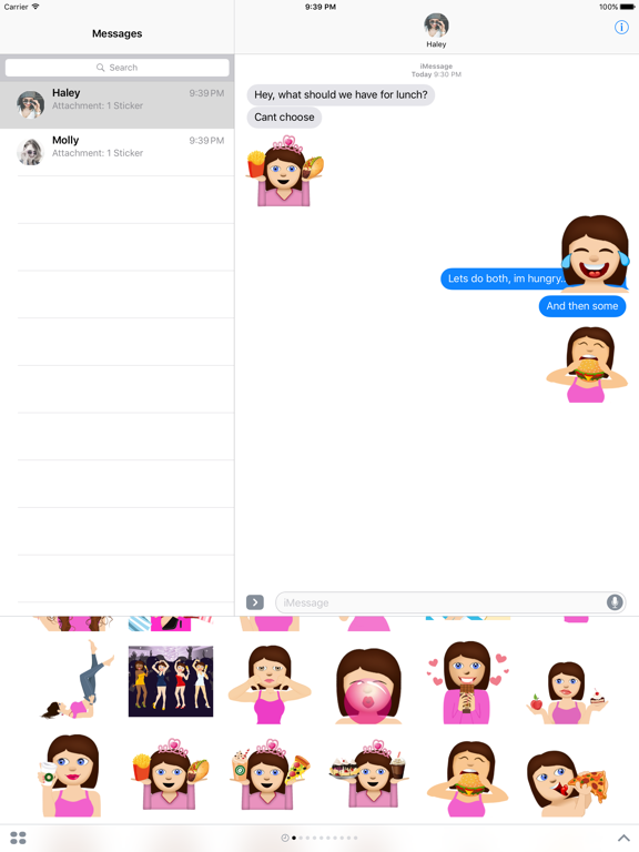 Screenshot #4 pour Anna – Sassy Emoji Stickers for Women on iMessage