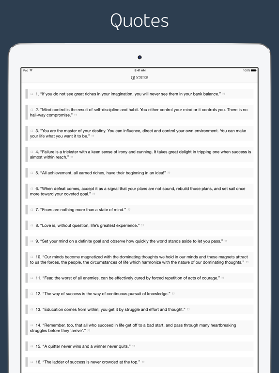 Think and grow rich - original iPad screenshot