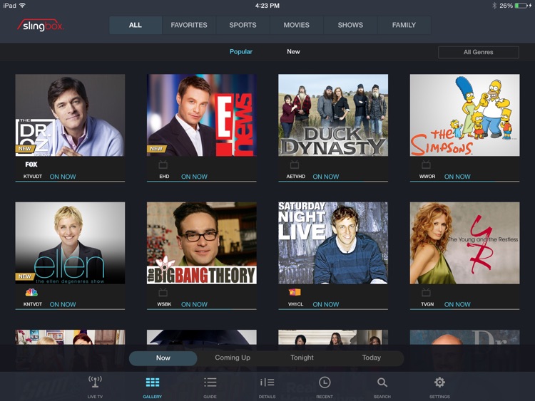 SlingPlayer Free for iPad