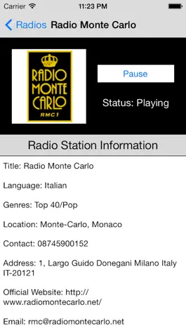 Game screenshot Monaco Radio Live Player (French / le français) hack