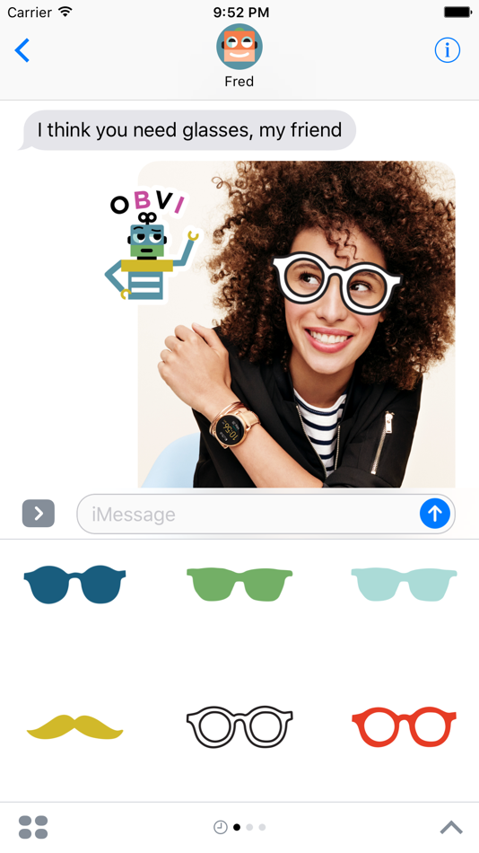 #2. Fossil Stickers (iOS) By: Fossil, Inc.