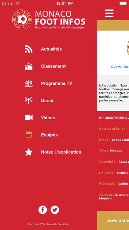 Monaco Foot Infos : toute l'actualité du club Monégasque - AS Monaco édition screenshot-4