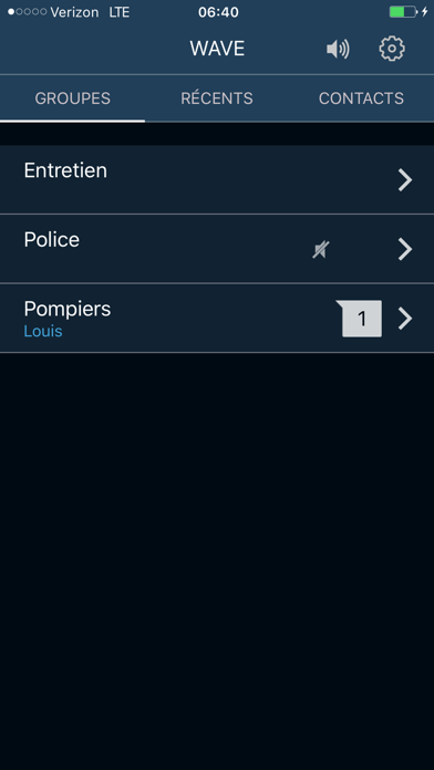 Screenshot #1 pour WAVE Mobile Communicator PTT (5.11)