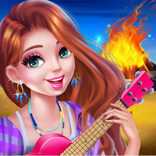 Girls Beach Party Night - BFF Campfire Fun Salon iOS App