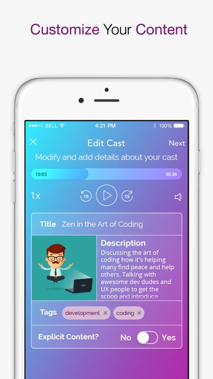 ZCast - Podcast From Your Phone! Record and Share! screenshot-3
