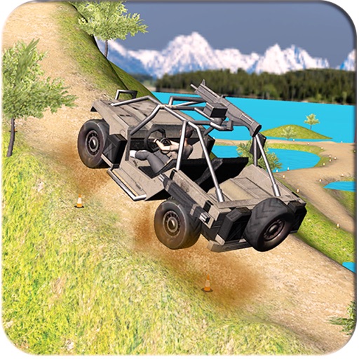 offroad jeep mountain 3d icon