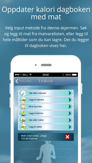 Kaloriteller - Slanke app Screenshot