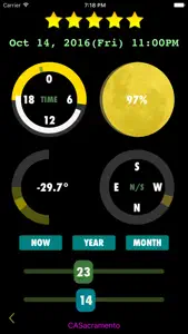 Moon stat - Starlit sky navi screenshot #3 for iPhone