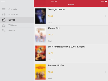 Canadian Television Free for iPad screenshot 2