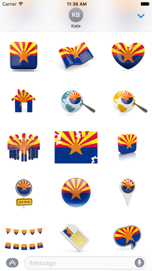 Arizona Flag Stickers