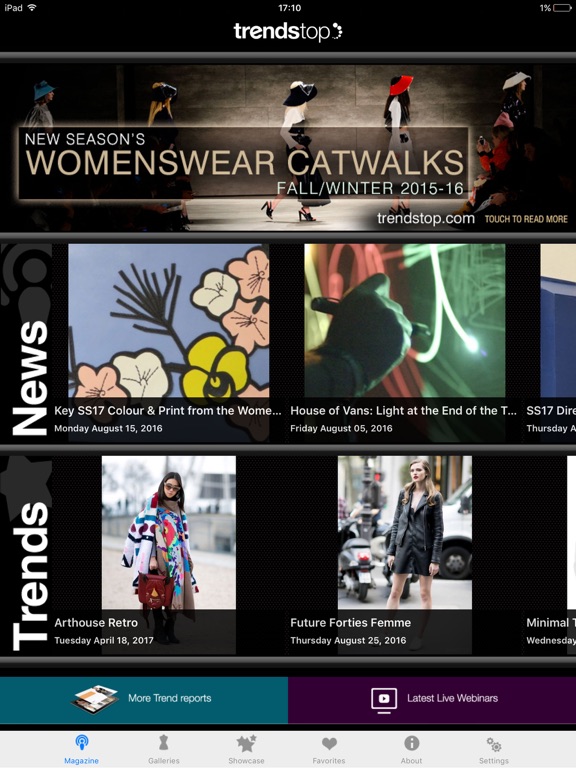 Trendstop Fashion Trendtracker iPad screenshot 1 - Lifestyle app