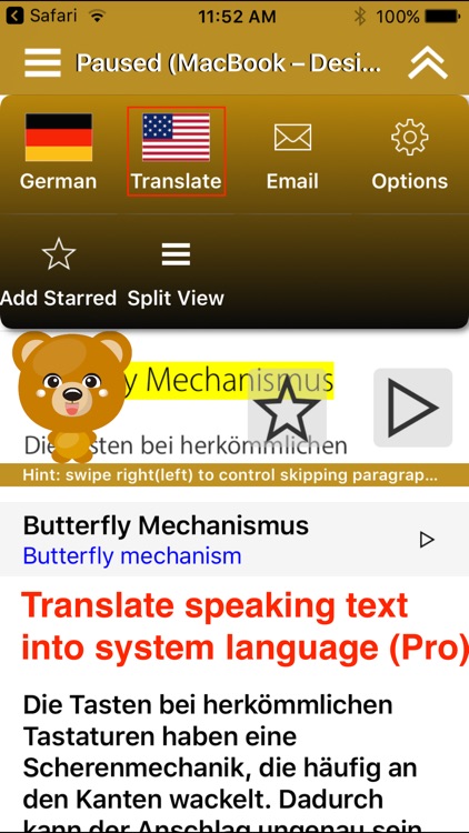 free text to speech german