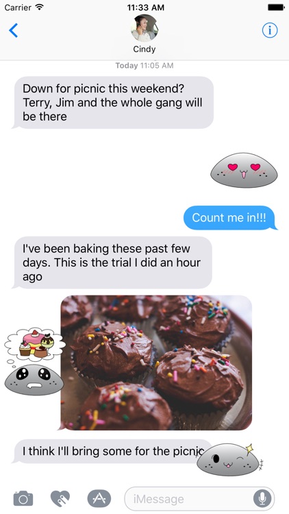 Kurogoma Mochi Stickers