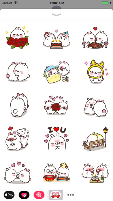 Love Bunny Animated Stickers screenshot 2