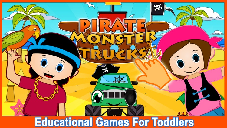 Pirate Preschool Monster Trucks  - Solve puzzles