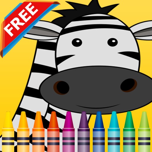Wild Animals Coloring Book Kids Educational Games iOS App
