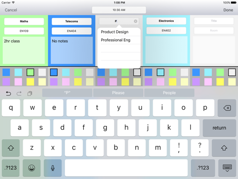 Timetable Pad screenshot 2