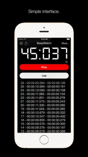 beepwatch 2 beeping stopwatch iphone screenshot 2