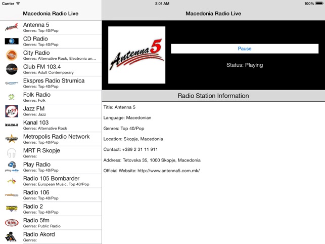 Macedonia Radio Live Player (Macedonian / Македонија / македонски јазик  радио) on the App Store