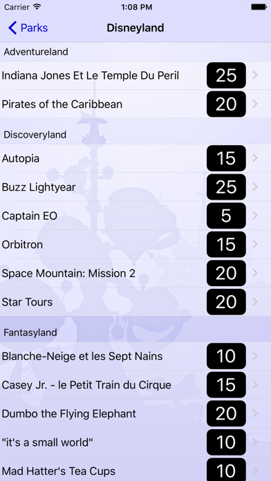 Wait Times for Disneyland Paris - Ad Free Screenshot 1