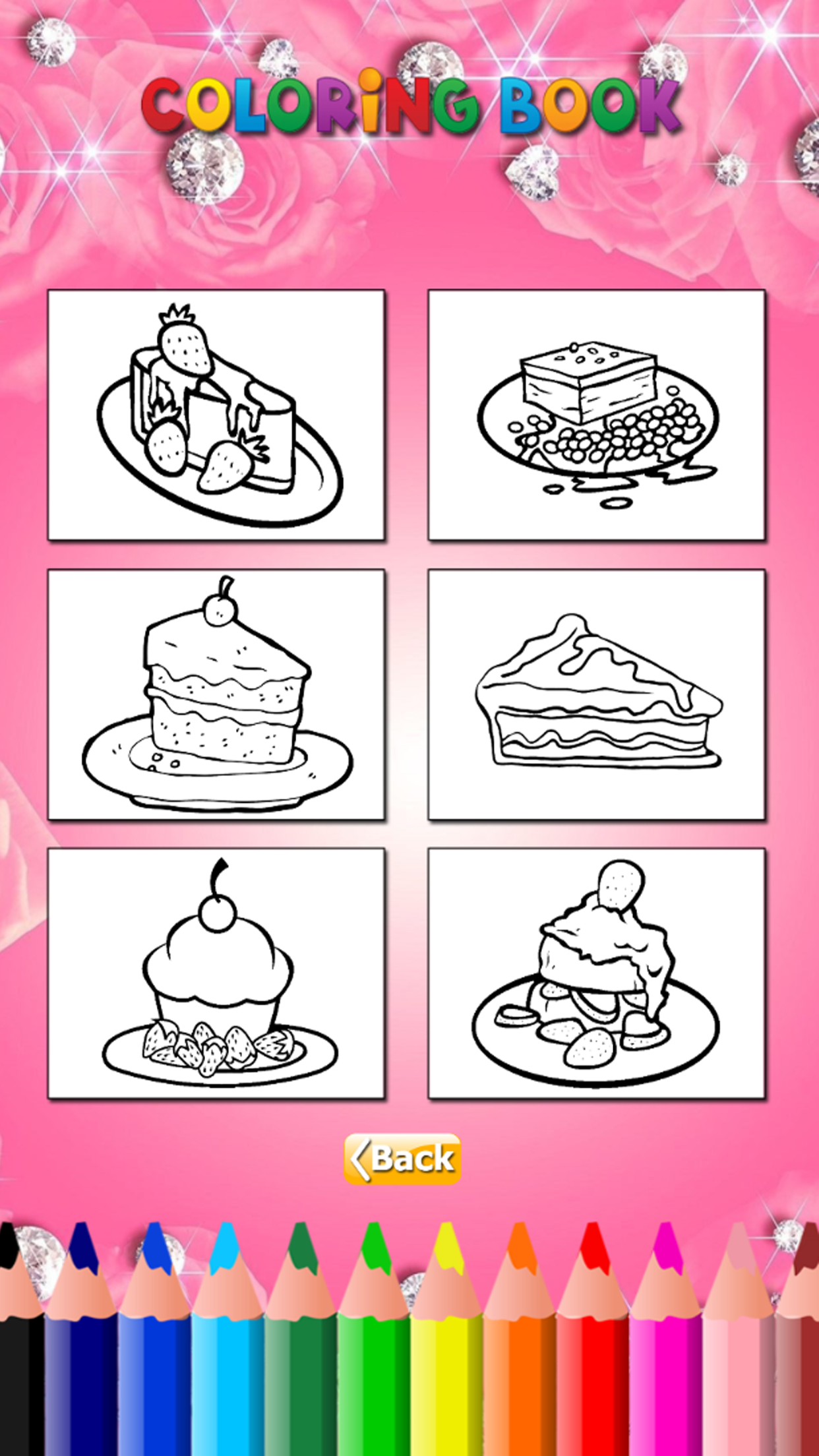 Cupcake Coloring Book HD: Learn to draw and color a cake, free games for children